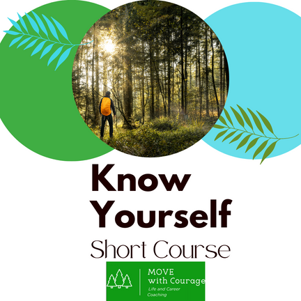 logo for know yourself the hybrid short course offered by move with courage coaching